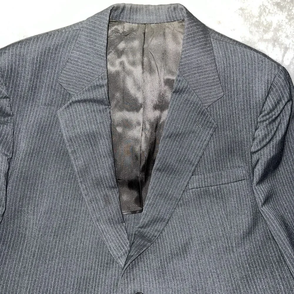 Kupp Kuppenheimer Mens Sport Coat Suit Jacket 38L Gray 2 Button